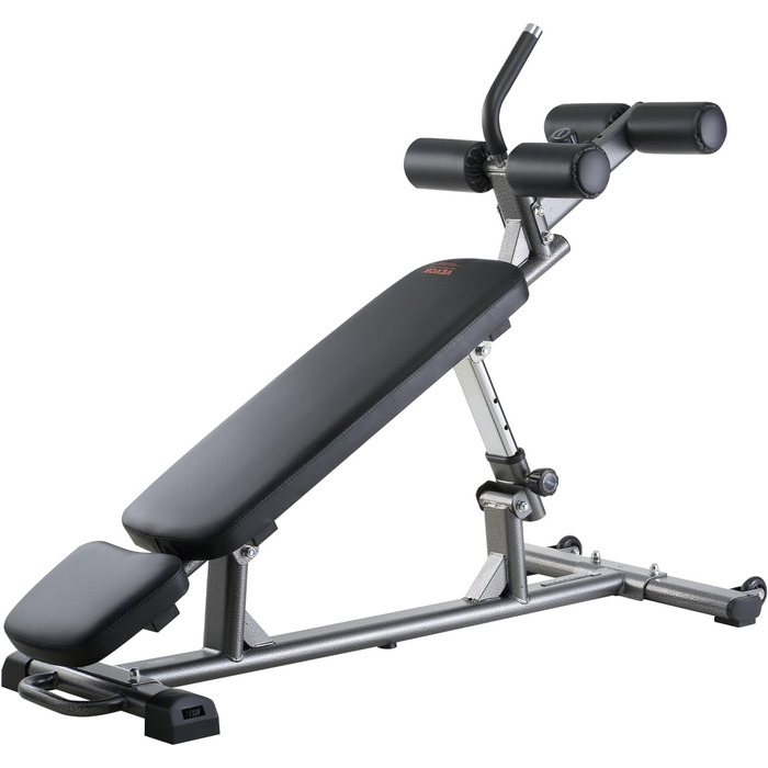 VEVOR лавка для пресу, Bauchbank з обертовим ручками, регульована висота, міцна сталь, 500/600/453,6 кг, для фітнесу вдома, силові тренування, лавка для пресу/1000lbs