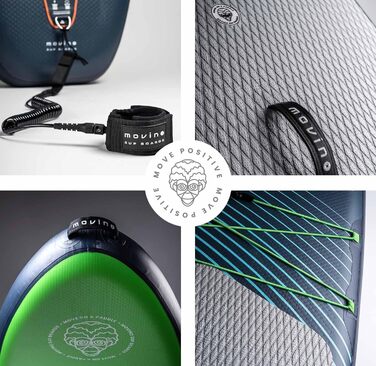 Надувний SUP Movino Garda Allround 10'10' - комплект для станд ап паддлінгу, 330 см, блакитно-зелений