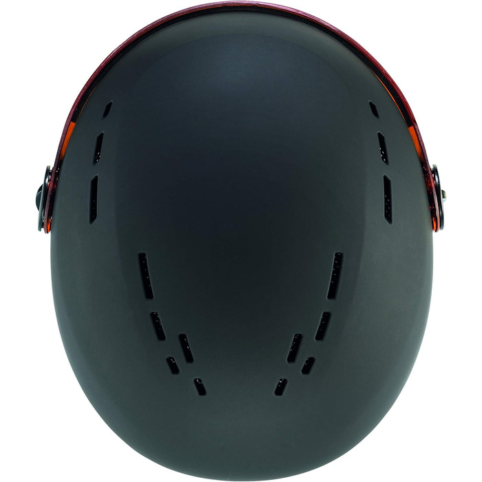 Дитячий лижний шолом Bollé Quiz Visor з візором, матовий чорний/синьо-оранжевий, розмір S