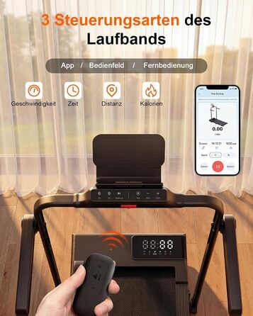 Бігова доріжка Superun Walking Pad з нахилом 6%, для дому, з додатком, до 136 кг, чорна. Швидкість до 12 км/год, режим для роботи за столом.