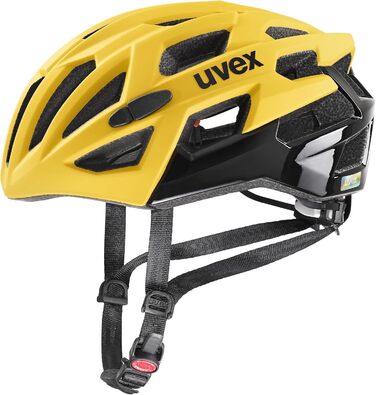 Велошолом Uvex Race 7 для жінок і чоловіків, індивідуальне регулювання, підвищений захист, 56-61 см, чорний матовий Sunbee