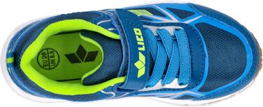 Дитячі закриті кросівки для залу Lico Salford VS Unisex, колір Petrol Blau Lemon, розмір 38 EU