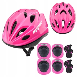 Дитячий захисний комплект METEOR: шолом та набір захисників для роликів, велосипеда та скейта