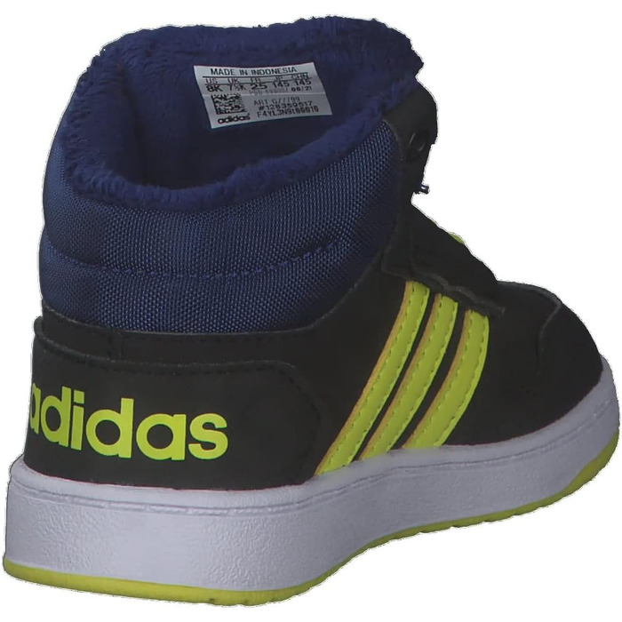 Кросівки Adidas Hoops Mid 2.0 для дітей та дорослих (21 EU, чорний/жовтий/синій)