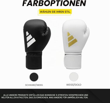 Боксерські рукавички Adidas Speed 50 для дорослих, 14 oz, білі/золоті — комфортні та довговічні