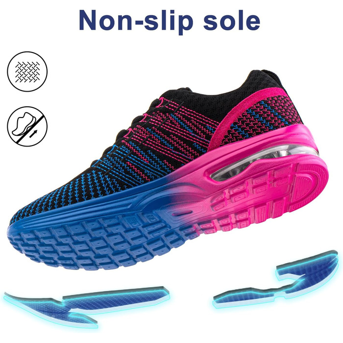 Жіночі кросівки для бігу Hitmars: зручні, дихаючі, з підошвою, що не ковзає. Розміри EU 36-42 (чорний, фіолетовий, блакитний)