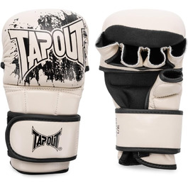 Боксерські рукавички Tapout для MMA, шкіряні, пара, бежево-чорні, розмір S/M