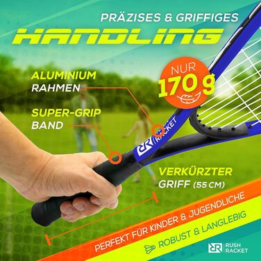 Набір для кросмінтону Rush Racket Junior, 2 ракетки, синій
