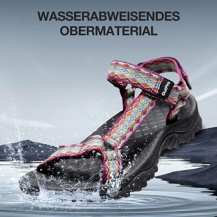 Жіночі спортивні сандалії для трекінгу та хайкінгу, прогулькові водонепроникні сандалії з антиковзаючою підошвою (темно-фіолетові, 37 EU)