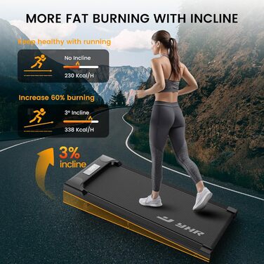 Бігова доріжка Walking Pad з нахилом 4 в 1, 2.5HP, APP-керування та пульт, для офісу і дому, компактна під стіл