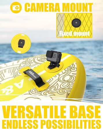 Надувний SUP-борд A&BBOARD з аксесуарами: насос, рюкзак, стабільний дизайн. Підходить для молоді та дорослих (жовтий + дракон)