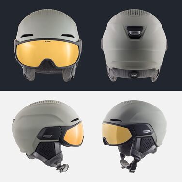 Шолом гірськолижний Alpina Alto Q-LITE з візором, moon-grey matt (gold mirror), L (59-63 см)