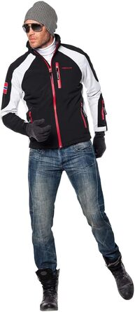 Чоловіча софтшеллова куртка Nebulus Rockshell L чорно-біла