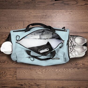 Спортивна та туристична сумка Fitgriff® для жінок та чоловіків з відділенням для взуття та мокрих речей - ідеальна для спорту, фітнесу та подорожей. Об'єм: 48 x 26 x 25 см (маленька)