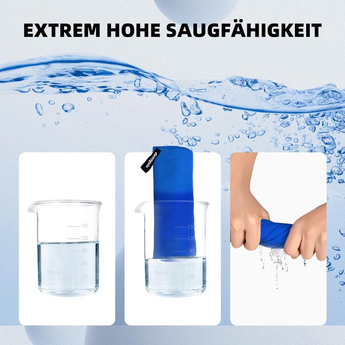 Набір рушників Damoguin 3 шт. з мікрофібри, великі (180x80 см) та 2 шт. маленькі (80x40 см). Швидковисихаючі рушники з мікрофібри для спорту, пляжу, ванни та подорожей (темно-синій)