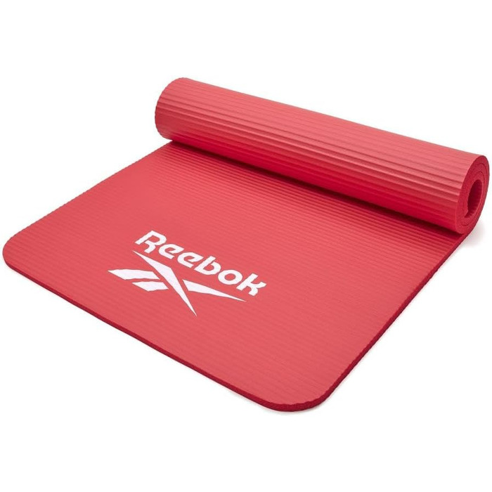 Reebok килимок для фітнесу 15 мм, нековзний, натуральна гума, червоний — гімнастичний мат для тренувань, фрілектики та домашнього спорту