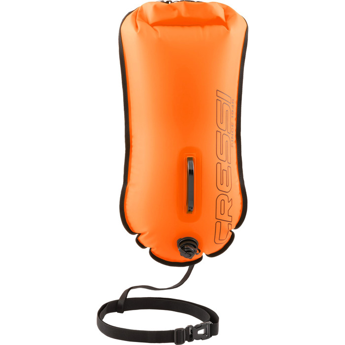Надувна сигнальна буя для плавання та тріатлону Cressi Glide Pro, 28 л, помаранчева