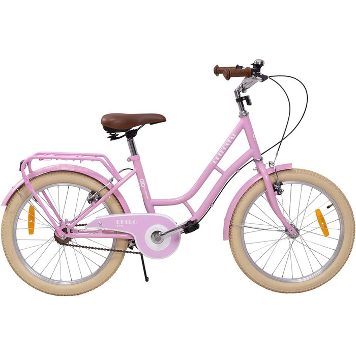 Дитячий велосипед Actionbikes Retrostar 20/24 дюймів, V-Brake, для дівчаток, з крилами, від 6 до 12 років