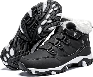 Зимові чоботи VITIKE для жінок, теплі, з підкладкою, снігоступи, осінні, туристичні, зимові, білі, зелені (37 EU, чорний та білий)