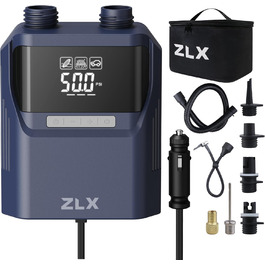Електричний насос ZLX для SUP, каяків, човнів та наметів - 50PSI, зарядка від авто