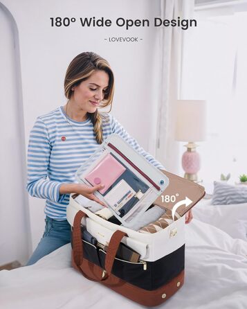 Сумка-мішок LOVEVOOK Weekender 45L для подорожей, спорт, клініки, пологового будинку. З відділенням для взуття та мокрих речей. Чорний+бежевий+коричневий.