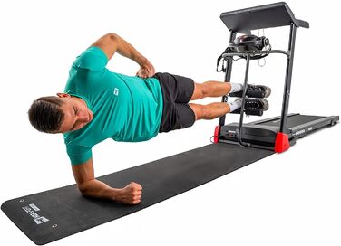 Бігова доріжка Hop-Sport HS-1200LB Soul 3-в-1 для дому з масажером, станцією для пресу, складана, LCD-дисплей, керування через додаток, 15 програм, швидкість до 14 км/год