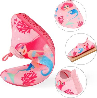 Дитячі шльопанці для плавання та відпочинку на пляжі: антиковзаючі, швидковисихаючі, для дівчаток та хлопчиків (22/23 EU, Рожевий)