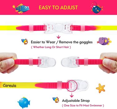 Дитячі окуляри для плавання Kinder A4 Pink, 2-12 років