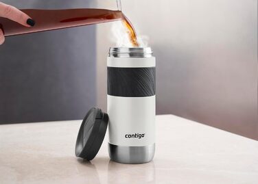 Термокружка Contigo Byron Snapseal 470 мл (сіль) - нержавіюча сталь, ізольована, герметична, для кави та напоїв на ходу, без BPA