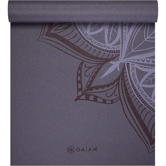 Йога мат Gaiam Premium 5 мм – неслизька тренувальна фітнес-мат для йоги, пілатесу та фітнесу (172,7 x 61 x 5 мм)