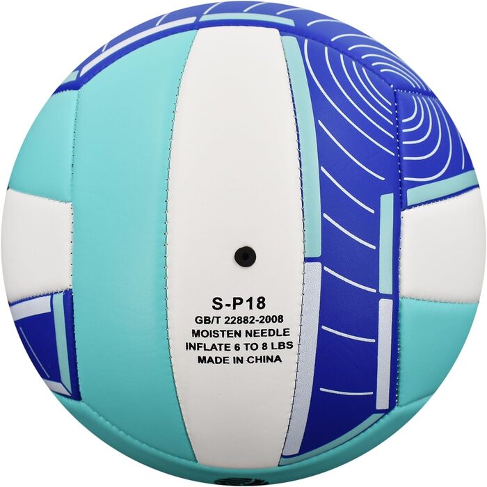 Волейбольний м'яч Senston Soft Touch, офіційний розмір 5, водонепроникний, з насосом, для пляжу, басейну та вулиці, thirsty blue