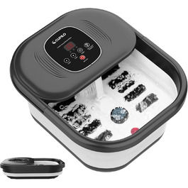 Електричне фут-масажер з підігрівом та функцією бульбашок, з червоним світлом, пемзою та роликами Shiatsu, для педикюру та розслаблення, подарунковий набір