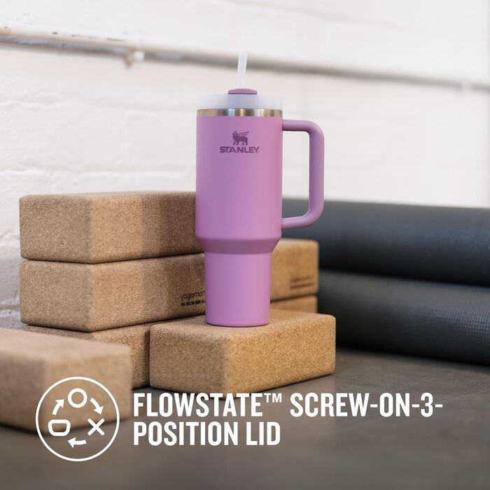 Термочашка Stanley Quencher H2.0 Flowstate з трубочкою 1.2 л, нержавіюча сталь, термобутилка BPA Free, зберігає холод до 48 годин, підходить для посудомийки
