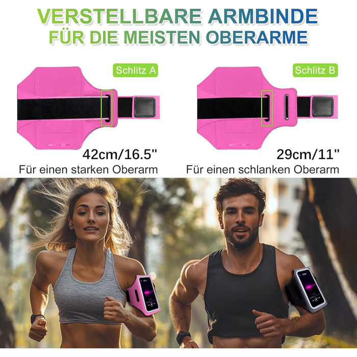 Спортивний браслет EOTW для бігу: тримач для телефону з кишенею для AirPods (5.5-6.0 дюйми)