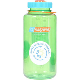 Пляшка для води Nalgene Sustain Tritan 907 мл, BPA-free, 50% перероблений пластик, широка горловина, колір Pear