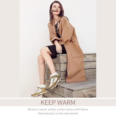 Зимові чоботи VITIKE для жінок, теплі, з підкладкою, водонепроникні, для активного відпочинку, осінь/зима, білі, зелені (39 EU, білий, коричневий)