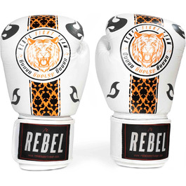 Боксерські рукавички Rebel Tiger PRO з натуральної шкіри для чоловіків і жінок, для боксу, ММА, муай-тай, кікбоксингу, бойових мистецтв, 08-16 унцій