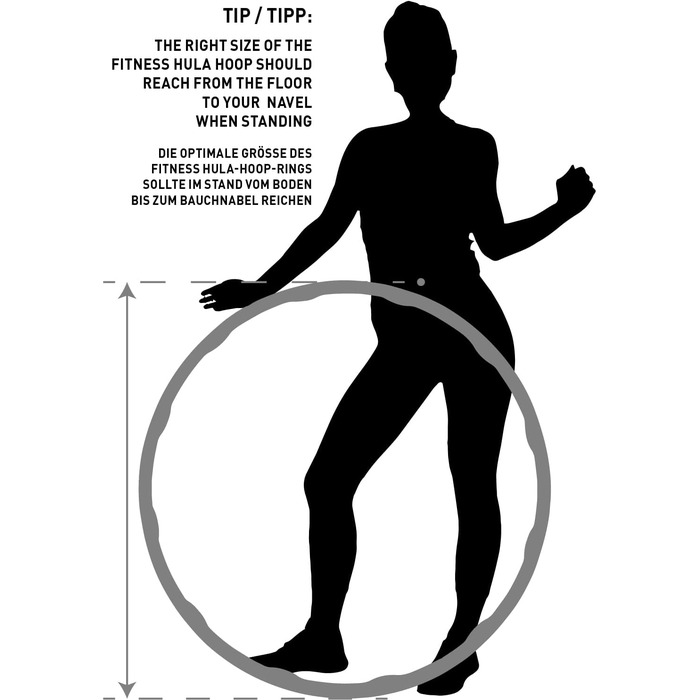 Обруч фітнес Schildkröt Fitness-Hoop 100 см, фуксія-антрацит, 4-кольорова упаковка