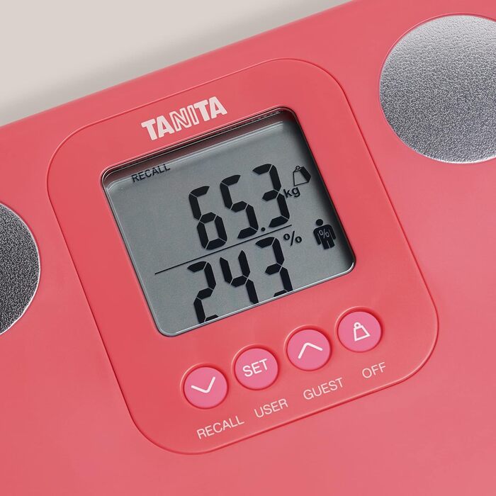 Ваги-аналізатор TANITA BC-730, компактні, 9 вимірювань, рожеві, іннерскан, легкі, з великим дисплеєм
