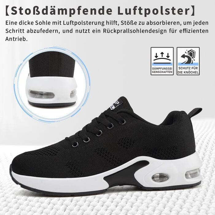 Жіночі кросівки для бігу та ходьби: дихаючі, з підошвою-подушкою, спортивні, фітнес, outdoor (чорно-білі, 40 EU)