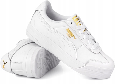 Жіночі спортивні кросівки PUMA Roma Feminine, білі, шкіряні, р. 37