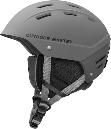 Шолом OutdoorMaster Kelvin II унісекс для сноубордингу та катання на лижах, сірий матовий (48-54 см)