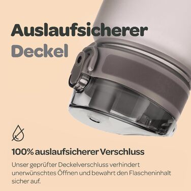 Пляшка для води Hydracy з фруктовим вставкою, 1 л, BPA-free, з часовою розміткою, герметична спортивна пляшка без конденсату для спорту та активного відпочинку