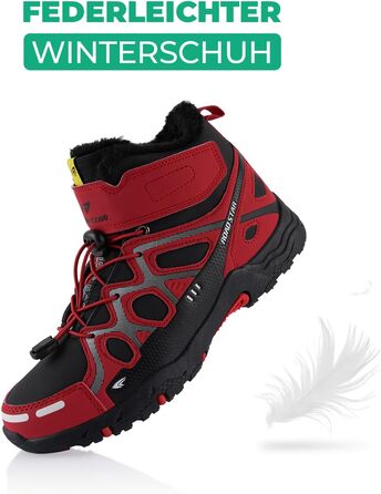 Черевики для піших прогулянок для жінок та чоловіків, зимові, теплі, з підкладкою, сірі та білі (45 EU, червоні та чорні)