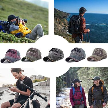 Кепка-бейсболка CheChury унісекс вінтажна, регульована кепка для гольфу та спорту, однорозмірна, колір хакі