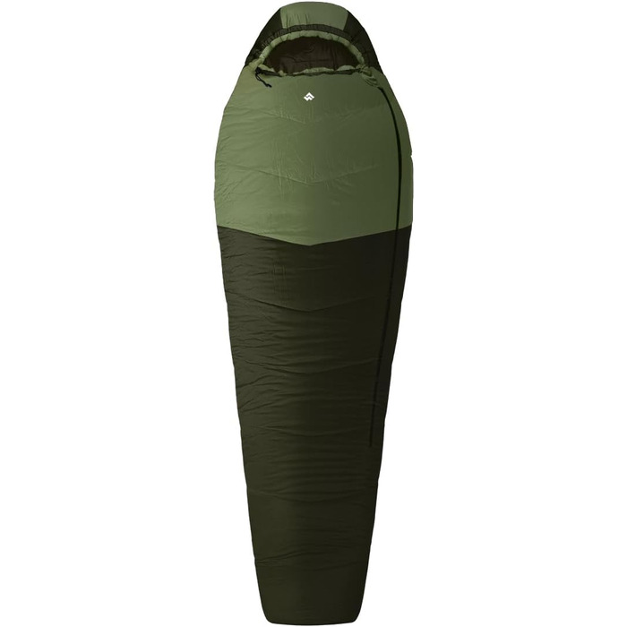 Спальний мішок Alpinus Ultralight Pro 1000 для дорослих, 215x80 см, зелений, двошарова ізоляція, компресійний чохол