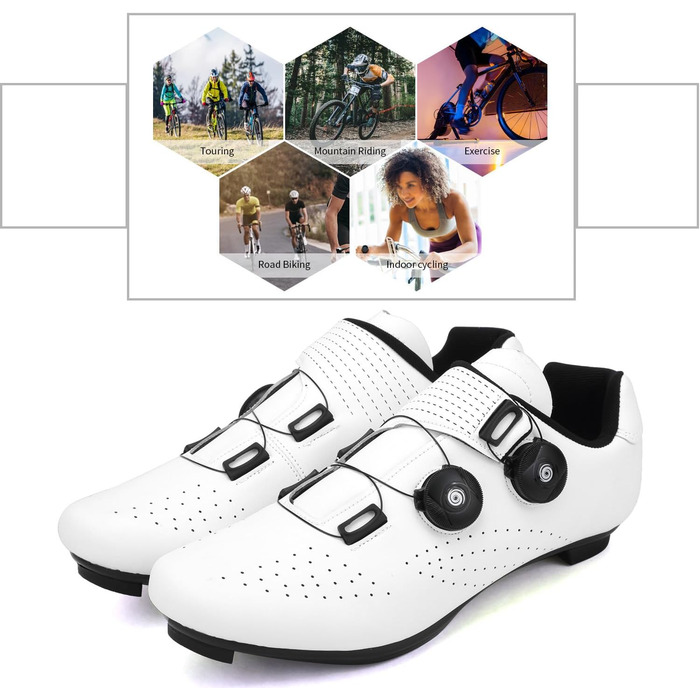 Велосипедні шкарпетки для чоловіків: MTB, шосе, крос-кантрі, кросівки, дихаючі, для занять спортом у приміщенні та на відкритому повітрі. Сумісні з SPD/SPD-SL. Колір: зелений (46 EU, білий).