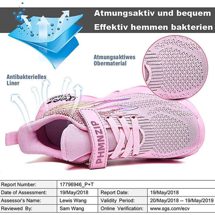 Дитячі кросівки Kinder: спортивні, легкі, дихаючі, для бігу та занять спортом (28 EU, Cx6888 Рожевий)