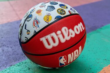 Баскетбольний м'яч Wilson NBA All Team 7, червоно-біло-синій, універсальний