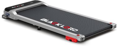 Складана бігова доріжка BLACK LORD 2 в 1 для дому та офісу, електрична, для бігу й ходьби, з нахилом, 3.2HP, під стіл, до 140 кг, срібляста